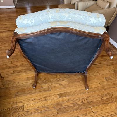 Pair of Ethan Allen Versailles Arm Chairs with Ottoman (LR-BM)