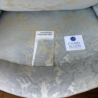 Pair of Ethan Allen Versailles Arm Chairs with Ottoman (LR-BM)