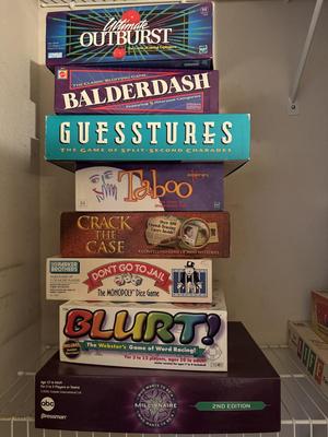 Lot of 8 Vintage Board Games
