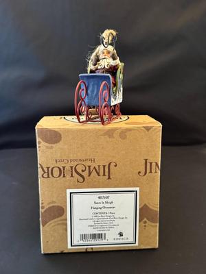 Jim Shore Santa in Sleigh Hanging Ornament