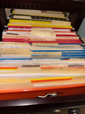 Quilting Patterns, Instructions and Ideas Two Organized Drawers of Patterns