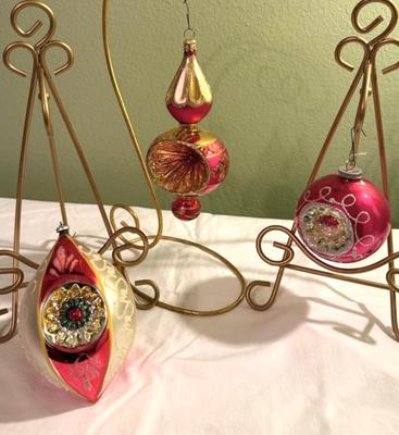 3 Vintage Christmas Ornaments