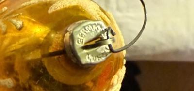 5 Gold Vintage Christmas Ornaments