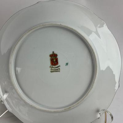 K198 Set Of Limoge Porcelain Fruit Plates And Bouillon Cups