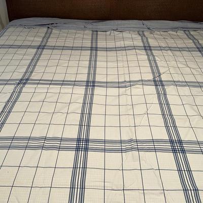 A204 King Ralph Lauren Cottage Hill Plaid Duvet Cover With Sham & Bedskirt