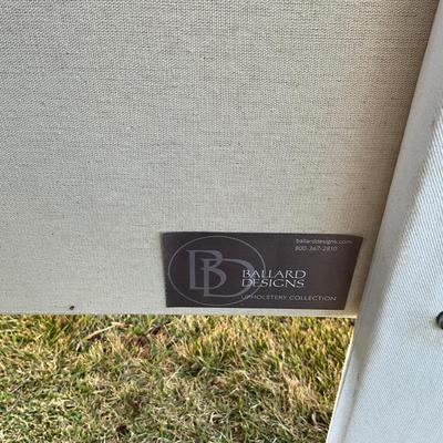 A205 Ballard Design White Upholstered Head Board