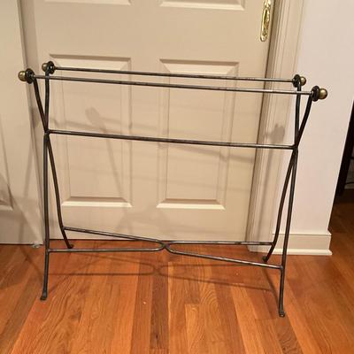 A216 Vintage Iron & Brass Quilt Rack