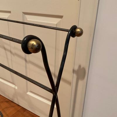 A216 Vintage Iron & Brass Quilt Rack