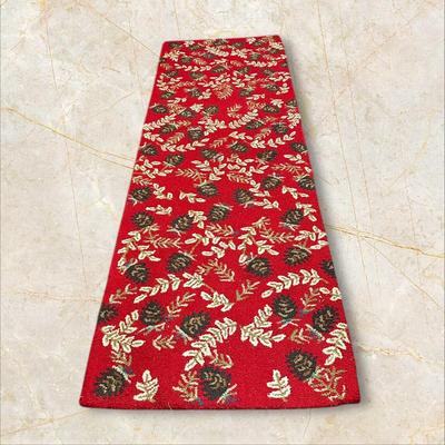 Sale Photo Thumbnail #1163: Red Runner Rug  approximately 92"x29" Brand-Laura Megroz 2009
Some staining on the back side.