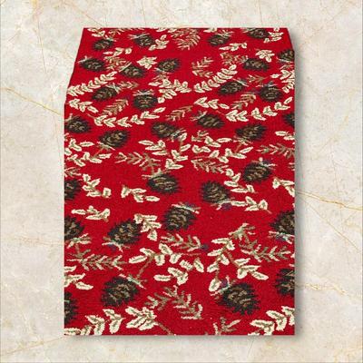 Sale Photo Thumbnail #1164: Red Runner Rug  approximately 92"x29" Brand-Laura Megroz 2009
Some staining on the back side.