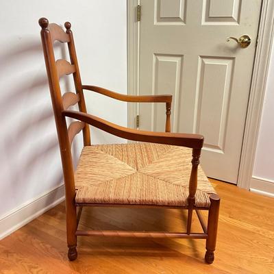 B229 Brunschwig & Fils Provincial Ladderback Chair With Cushions