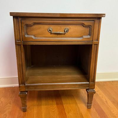 B232 Vintage French Provincial Nightstand Single Drawer