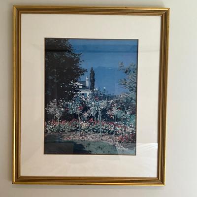M239 Flande Monet Framed Print "The Artists Garden At Giverny"