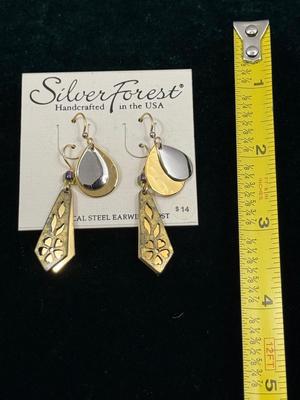 Two Pairs Silver Forrest Earrings “ New”