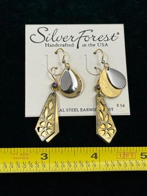 Two Pairs Silver Forrest Earrings “ New”