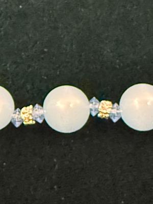 Blue pearl like necklace