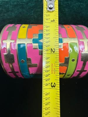 Aztec Design Brass like Cuff