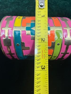 Aztec Design Brass like Cuff