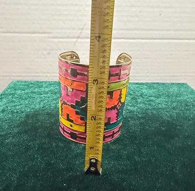 Aztec Design Brass like Cuff