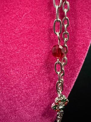 Christmas Themed Rhinestone Necklace