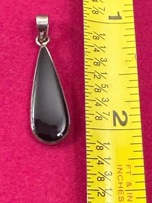 Sterling Silver and Onyx Pendant