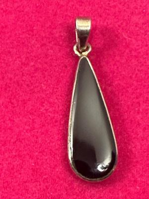 Sterling Silver and Onyx Pendant