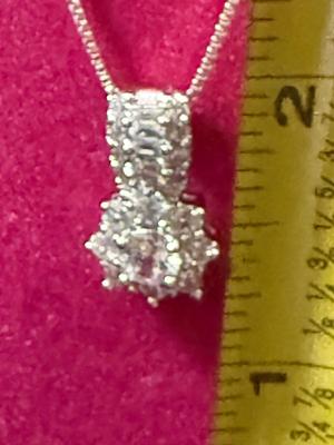 Rhinestone and sterling silver necklace