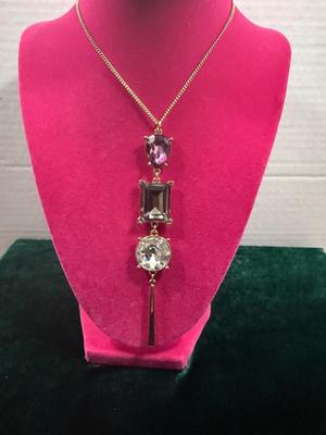Tri Rhinestone Necklace