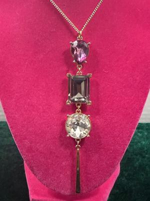 Tri Rhinestone Necklace