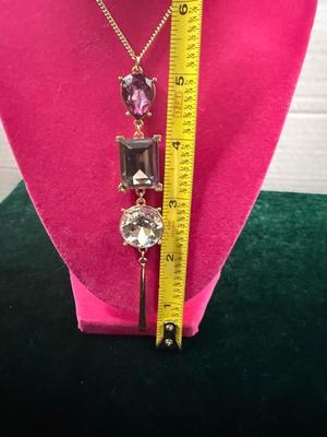 Tri Rhinestone Necklace