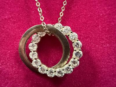 Rhinestone Circle Necklace