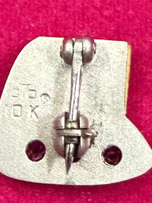 10K Gold Ruby Pin “CW”