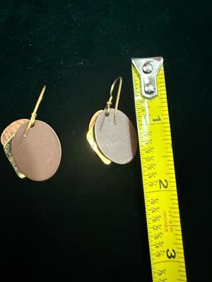 Gold & Bronze like pierced earrings