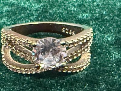 Sterling Silver and cubic Zirconia Band