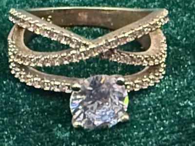 Sterling Silver and cubic Zirconia Band