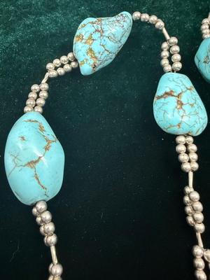 Turquoise Like Stone Necklace