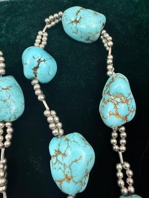 Turquoise Like Stone Necklace