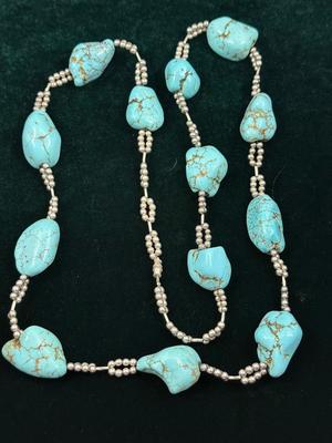 Turquoise Like Stone Necklace