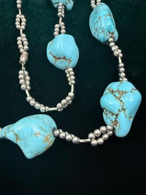 Turquoise Like Stone Necklace