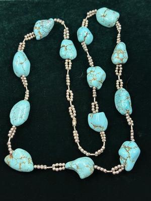Turquoise Like Stone Necklace