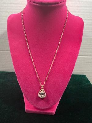 Tear Drop Rhinestone Necklace