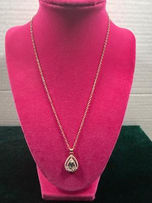 Tear Drop Rhinestone Necklace