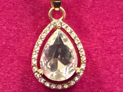 Tear Drop Rhinestone Necklace