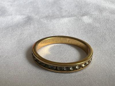 Rhinestone gold band