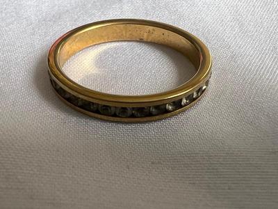 Rhinestone gold band