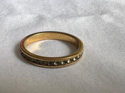 Rhinestone gold band