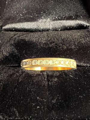 Rhinestone gold band