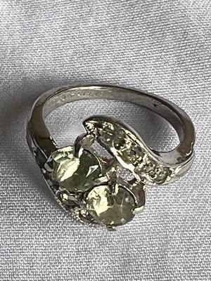 Vintage Sterling Silver and Rhinestone Ring