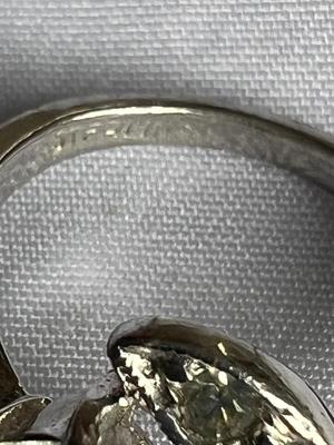 Vintage Sterling Silver and Rhinestone Ring