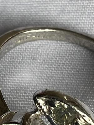 Vintage Sterling Silver and Rhinestone Ring